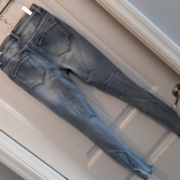 Distress raw hem hi rise jeans - Picture 6 of 6